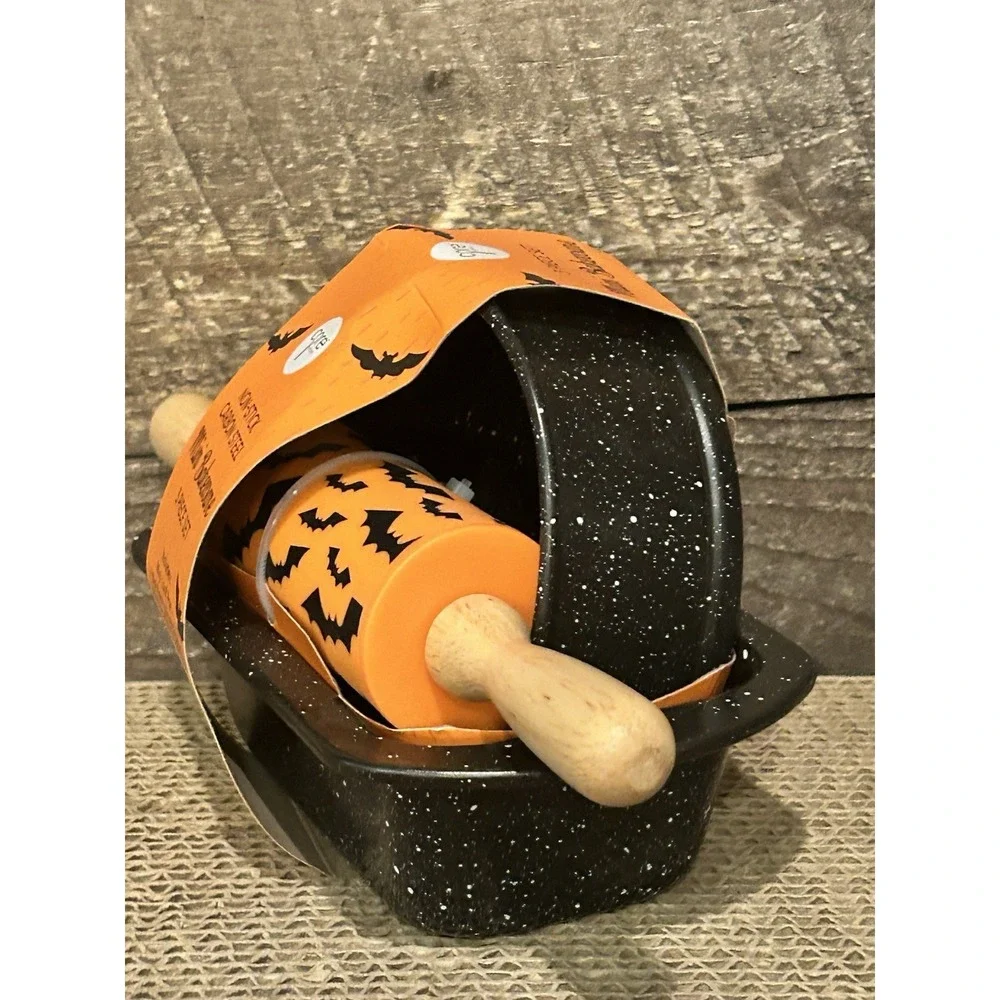 Core‎ Kitchen Halloween Mini Bakeware 3 Pcs Set Bats Loaf Springform Rolling Pin